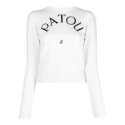 Witte Merinowollen Trui Patou , White , Dames