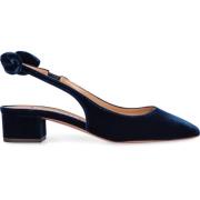 Strik Slingback met Decoratieve Bloem Aquazzura , Blue , Dames