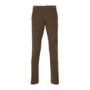 Ribfluwelen Bruine Broek Slim Fit Dondup , Brown , Heren