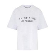 Grijze Myers Tee Anine Bing , Gray , Dames