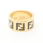 Pre-owned Metal rings Fendi Vintage , Yellow , Heren