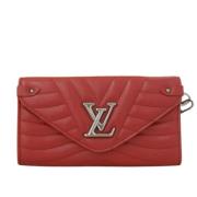 Pre-owned Leather wallets Louis Vuitton Vintage , Red , Dames