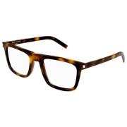 Slim Optic Zwarte Zonnebril Saint Laurent , Brown , Unisex