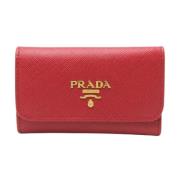 Pre-owned Leather wallets Prada Vintage , Red , Dames