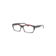 Erwan Crystal Black/Red Bril Alain Mikli , Black , Unisex