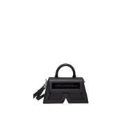 Zwarte Leren Essential Crossbody Tas Karl Lagerfeld , Black , Dames