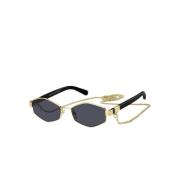 Stijlvolle Dames Zonnebril in Goud/Zwart Marc Jacobs , Black , Dames