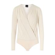 Jersey Lurex Body in Wit Pinko , White , Dames