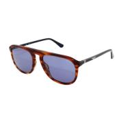 Havana montuur met donkerblauwe lenzen Police , Multicolor , Unisex