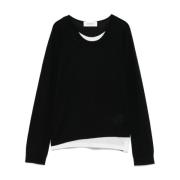 Zwarte Kasjmier Fijngebreide Sweater Lisa Yang , Black , Dames