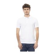 Casual Polo Shirt met Borduurwerk Baldinini , White , Heren