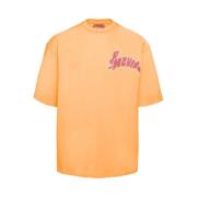 Industrie T-shirt met logo print Charles Design , Orange , Heren