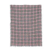 Houndstooth Wintersjaal Zwart/Rood Faliero Sarti , Multicolor , Dames