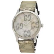 Pre-owned Stainless Steel watches Gucci Vintage , Beige , Dames