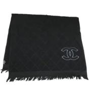 Pre-owned Cotton scarves Chanel Vintage , Black , Dames