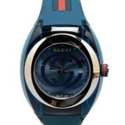 Pre-owned Stainless Steel watches Gucci Vintage , Blue , Dames