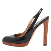 Pre-owned Leather heels Sergio Rossi Pre-owned , Black , Dames