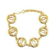 Pre-owned Fabric chanel-jewelry Chanel Vintage , Yellow , Dames