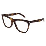 Stijlvolle Zwarte Zonnebril Saint Laurent , Brown , Unisex