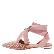 Pre-owned Velvet flats Aquazzura Pre-owned , Pink , Dames