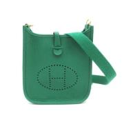 Pre-owned Leather shoulder-bags Hermès Vintage , Green , Dames