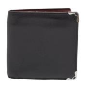 Pre-owned Leather wallets Cartier Vintage , Black , Heren