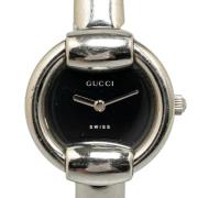 Pre-owned Stainless Steel watches Gucci Vintage , Black , Dames