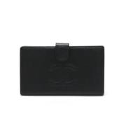 Pre-owned Leather wallets Chanel Vintage , Black , Dames