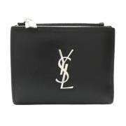 Pre-owned Leather wallets Yves Saint Laurent Vintage , Black , Unisex