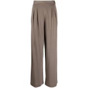 Wide Trousers Fabiana Filippi , Brown , Dames