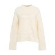 Witte Gebreide Kleding Aw24 Katoen Wol Mix Second Dames , Beige , Dame...