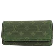 Pre-owned Fabric key-holders Louis Vuitton Vintage , Green , Dames