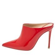 Pre-owned Leather mules Gianvito Rossi Pre-owned , Red , Dames