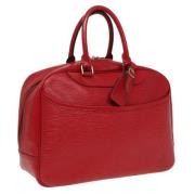 Pre-owned Leather handbags Louis Vuitton Vintage , Red , Dames