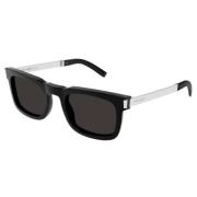 Stijlvolle Zwarte Leren Schoudertas Saint Laurent , Black , Unisex