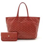 Pre-owned Coated canvas shoulder-bags Goyard Vintage , Red , Dames