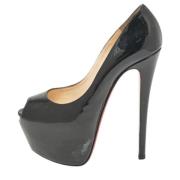 Pre-owned Leather heels Christian Louboutin Pre-owned , Black , Dames