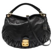 Pre-owned Leather handbags Miu Miu Pre-owned , Black , Dames