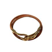 Pre-owned Leather bracelets Hermès Vintage , Brown , Dames