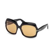 Stijlvolle Zonnebril voor Trendy Uitstraling Tom Ford , Black , Dames