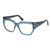 Stijlvolle Zwarte Zonnebril Tom Ford , Blue , Unisex