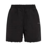 Logo Shorts Balenciaga , Black , Dames