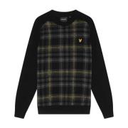 Tartan Trui Breiwerk Lyle & Scott , Black , Heren