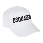 Gabardine Baseball Cap Dsquared2 , White , Heren