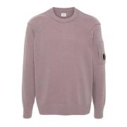 Lamswol Crewneck Trui in Poeder C.p. Company , Pink , Heren