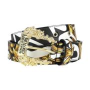 Zwarte riem met gouden gesp Versace Jeans Couture , Multicolor , Dames