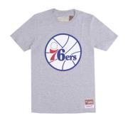 NBA Team Logo Tee Hardwood Classics Mitchell & Ness , Gray , Heren