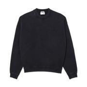 Ruimvallende Gewassen Effect Sweater Lacoste , Black , Heren