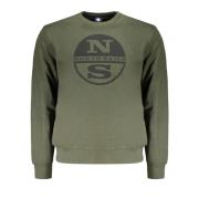 Groene Sweatshirt met Lange Mouwen en Print North Sails , Green , Dame...