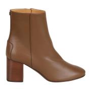 Bruine Leren Enkellaarzen Tod's , Brown , Dames